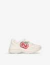 Gucci Rhyton Apple-print Leather Trainers 3-5 Years In Beige Comb