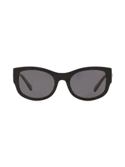 Versace 55mm Oval Sunglasses In Black