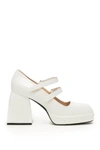 Nodaleto 115mm Bullababies Patent Pumps In Ceramica Patent (white)