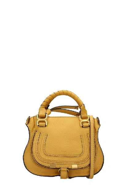 Chloé Mini Mercie Shoulder Bag In Yellow Leather