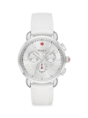 MICHELE WOMEN'S SPORT SAIL STAINLESS STEEL & SILICONE STRAP CHRONOGRAPH WATCH,400012402727