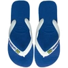 Havaianas Brasil Logo Flip Flops In Blue