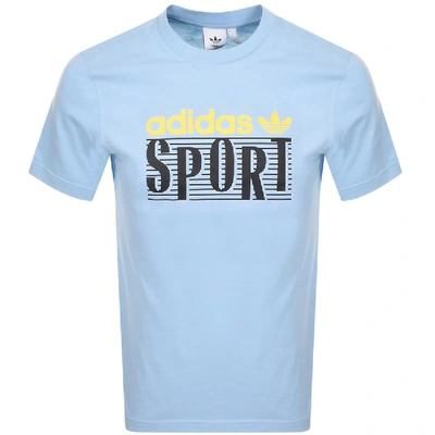 Adidas Originals Retro Sport T-shirt In Blue-white