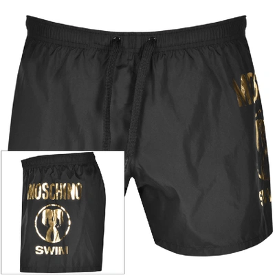 Moschino Logo-print Swim Shorts In Black