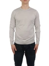 John Smedley Cotton Crew Neck Sweater In Grey