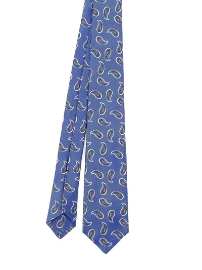 Kiton Men's Blue Silk Tie