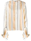Lanvin Statement Sleeve Blouse In Multicolor