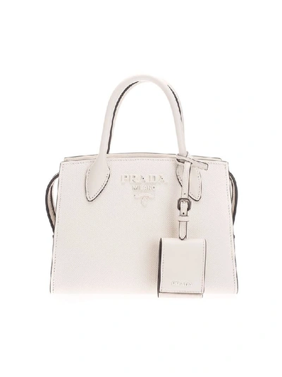 Prada Women's 1ba269vnoo2erxf097w White Leather Handbag