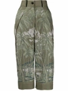 SACAI SACAI WOMEN'S GREEN POLYESTER trousers,2004836KHAKI501 2