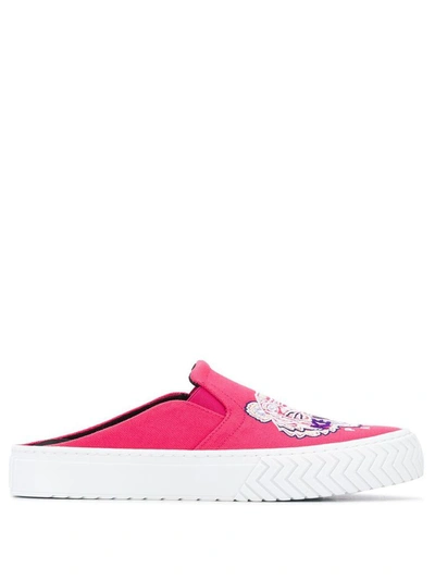 Kenzo Tiger K-skate Slip-on Mules In Fuchsia