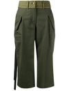 SACAI SACAI WOMEN'S GREEN COTTON PANTS,2004855KHAKI501 3