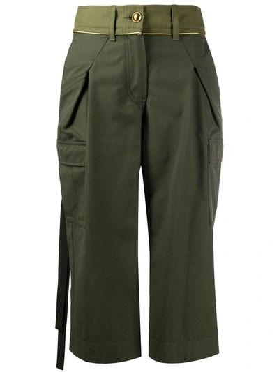 Sacai Women's Green Cotton Pants