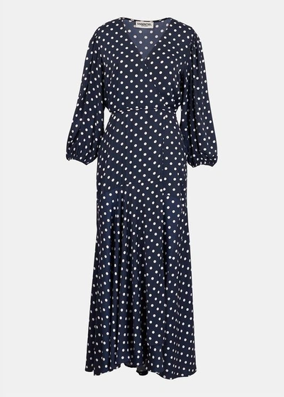 chinese dress ladies Essentiel Antwerp Blue Maxi-Length Dress  SYBIL Boutique