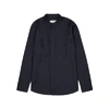 A KIND OF GUISE NAVY CHECKED WOOL SHIRT,3841024