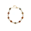 ANISSA KERMICHE SERPENT BEADED GOLD-PLATED ANKLET,3841213