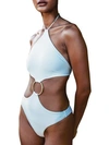 Cult Gaia Serena Cutout One-piece Swimsuit In Off White