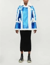 Nicole Benisti Montaigne Metallic Shearling And Shell-down Coat In Blue White