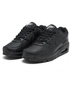Nike Big Kids Air Max 90 Casual Sneakers From Finish Line In Black/black