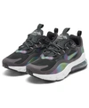 Nike Big Kids Air Max 270 React Casual Sneakers From Finish Line In Dkskgy/mltclr