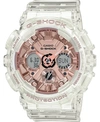 G-shock Women's Analog-digital Clear Resin Strap Watch 45.9mm Gmas120sr-7a In Clear