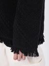 MARINE SERRE FRAYED TERRY JACQUARD SWEATER BLACK,TU021SS20M