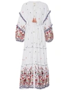 CHUFY WHITE KENKO FLORAL EMBROIDERED DRESS,PDS203K
