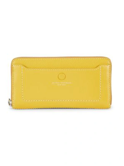 Marc Jacobs Empire City Leather Continental Wallet In Golden