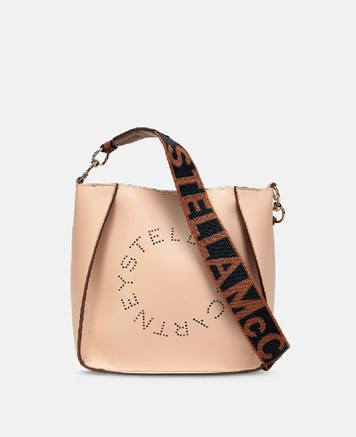 Stella Mccartney Stella Logo Shoulder Bag In Beige