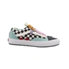 Vans Color Block And Check Print Ua Old Skool Cap Lx Sneakers In White