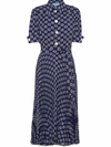 PRADA PRADA WOMEN'S BLUE SILK DRESS,P3A78S2011WWSF0216 42