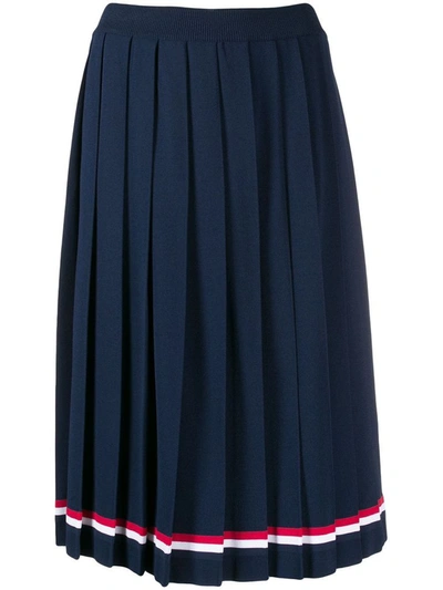Thom Browne Womens Blue Viscose Skirt