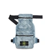STONE ISLAND BLUE CAMOUFLAGE CANVAS POUCH,3841047