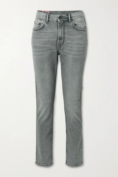 Acne Studios High-rise Straight-leg Jeans In Grey
