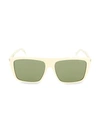 Saint Laurent 57mm Square Core Sunglasses In Ivory