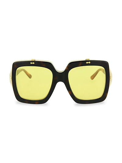 Gucci Special Edition 55mm Oversized Square Sunglasses In Yellow