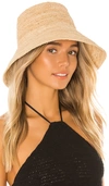 Janessa Leone Felix Straw Bucket Hat In Natural