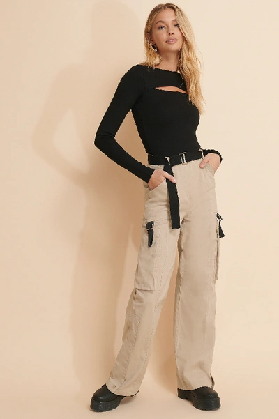 Misslisibell X Na-kd Detailed Cargo Trousers Beige