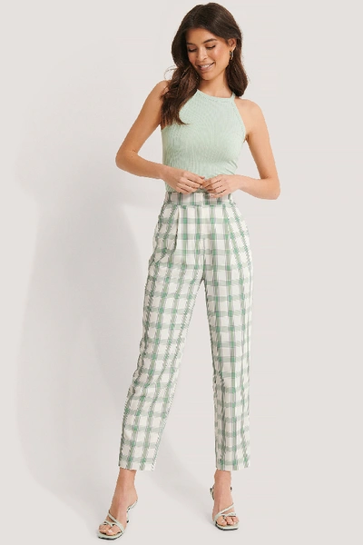 Basma & Merna X Na-kd Highwaist Checked Pants Multicolor