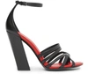 BURBERRY HOVEHIGH HEELS LEATHER SANDALS,BUR3FVV2BCK