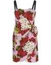 DOLCE & GABBANA SHORT FLOWERS DRESS,F6I1GT/FSAZW/HF1BM