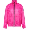 Moncler Logo Patch Lightweight Jacket In Fushia