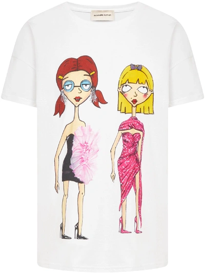 Alexandre Vauthier Printed Ladies T-shirt In White