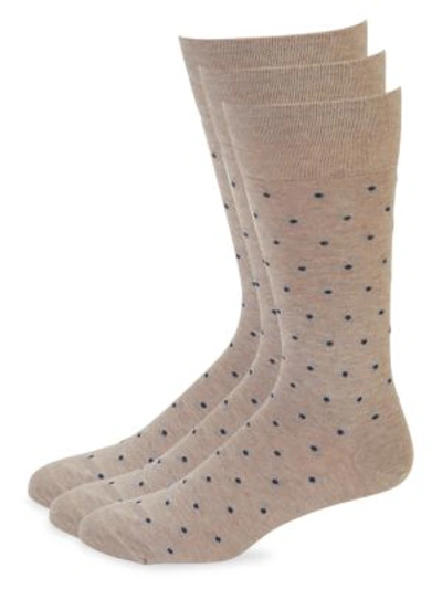 Marcoliani Tropez Dot Knitted Socks In Beige