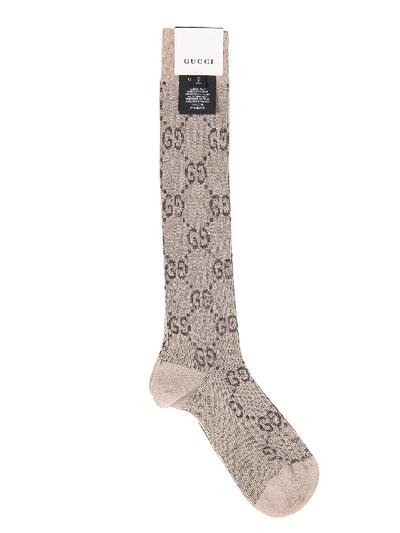 Gucci Beige Lurex Sock