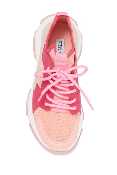 Steve Madden Arelle Exaggerated Sole Sneaker In Coral Mult