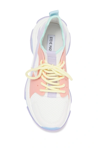Steve Madden Arelle Exaggerated Sole Sneaker In Pastel Mul