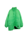 BALENCIAGA NEON GREEN PULLED PARKA,45F7D0C8-5D24-D2C3-6759-585D7726112C