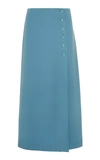 MARC JACOBS BUTTON-DETAILED WOOL MIDI SKIRT,783746