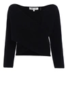 DIANE VON FURSTENBERG CASHMERE WRAP CROP SWEATER