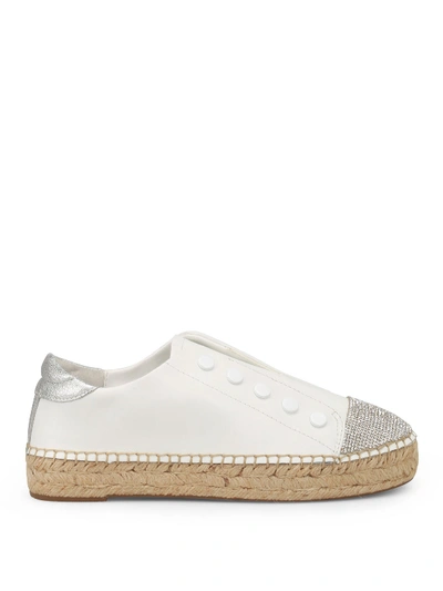 Kendall + Kylie Juniper Slip-on Leather Espadrilles In White